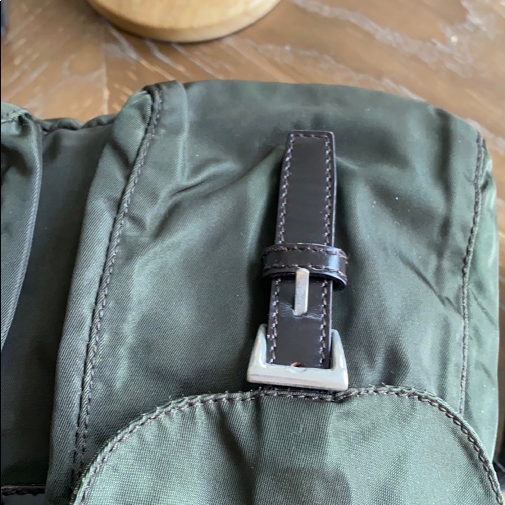 Prada Back Pack  Olive Nylon 839637 - Picture 13 of 16